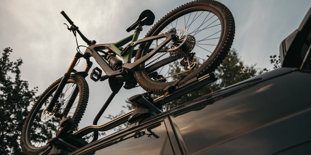 Tying bike to roof rack deals