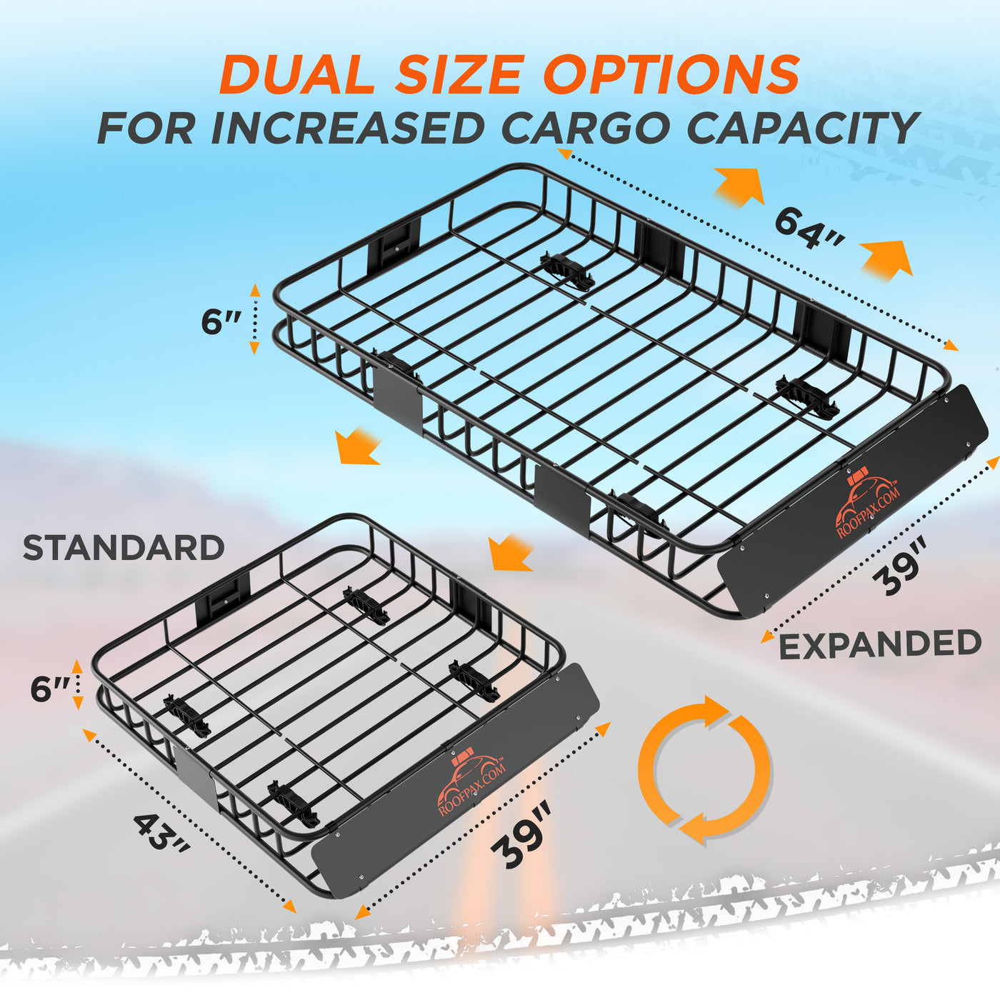 RoofPax Bag + Car Roof Basket Bundle