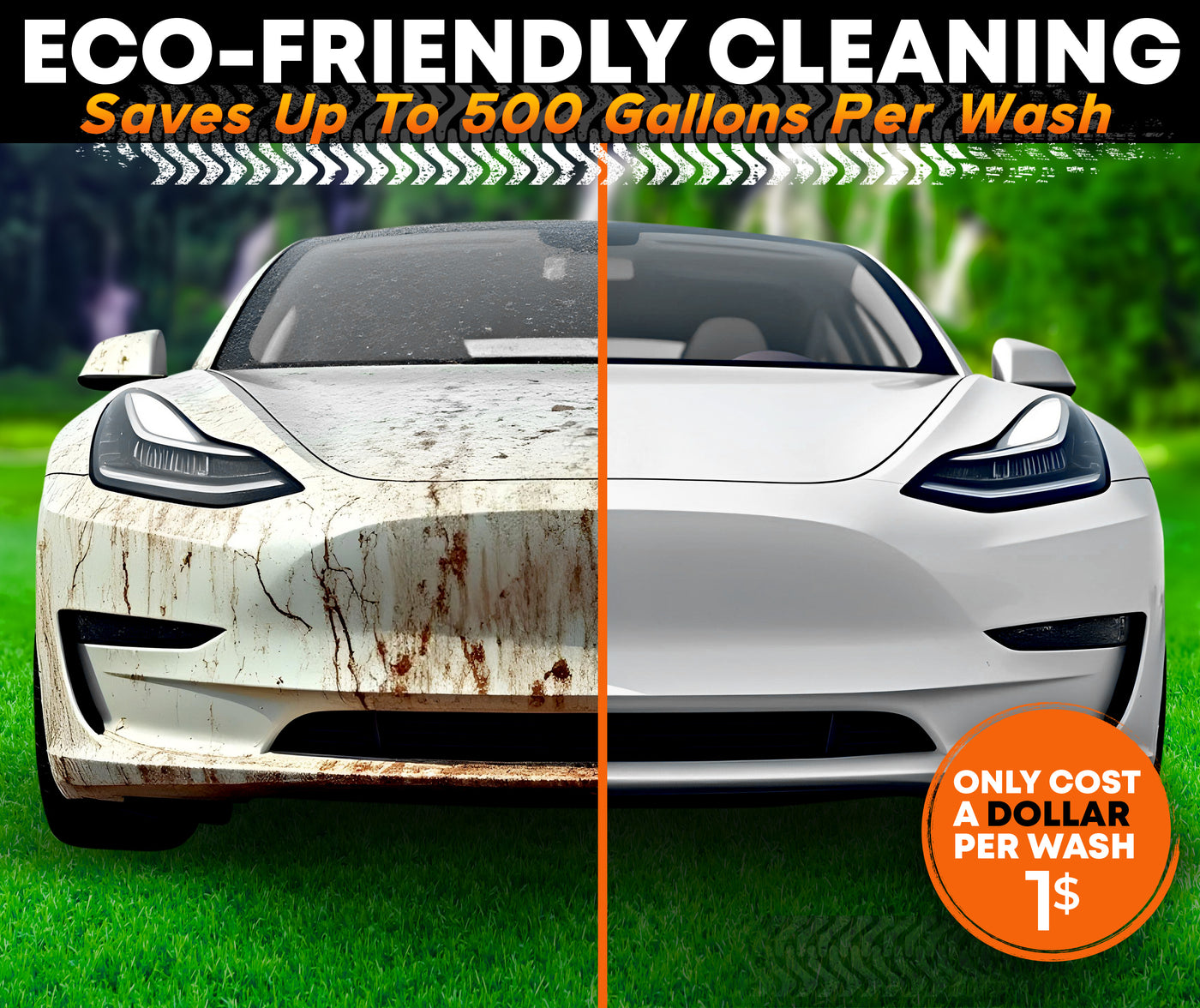 RoofPax Eco-Friendly Waterless Car Wash Spray Kit with Pressure Foam Microfiber Cloths Gel Cleaner Magic Sponge Tire Brush & Tire Spray Rinseless Car Wash for Exterior & Interior Cleaning