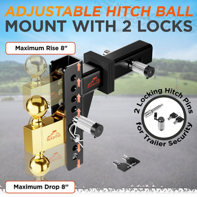 Adjustable Trailer Hitch Ball