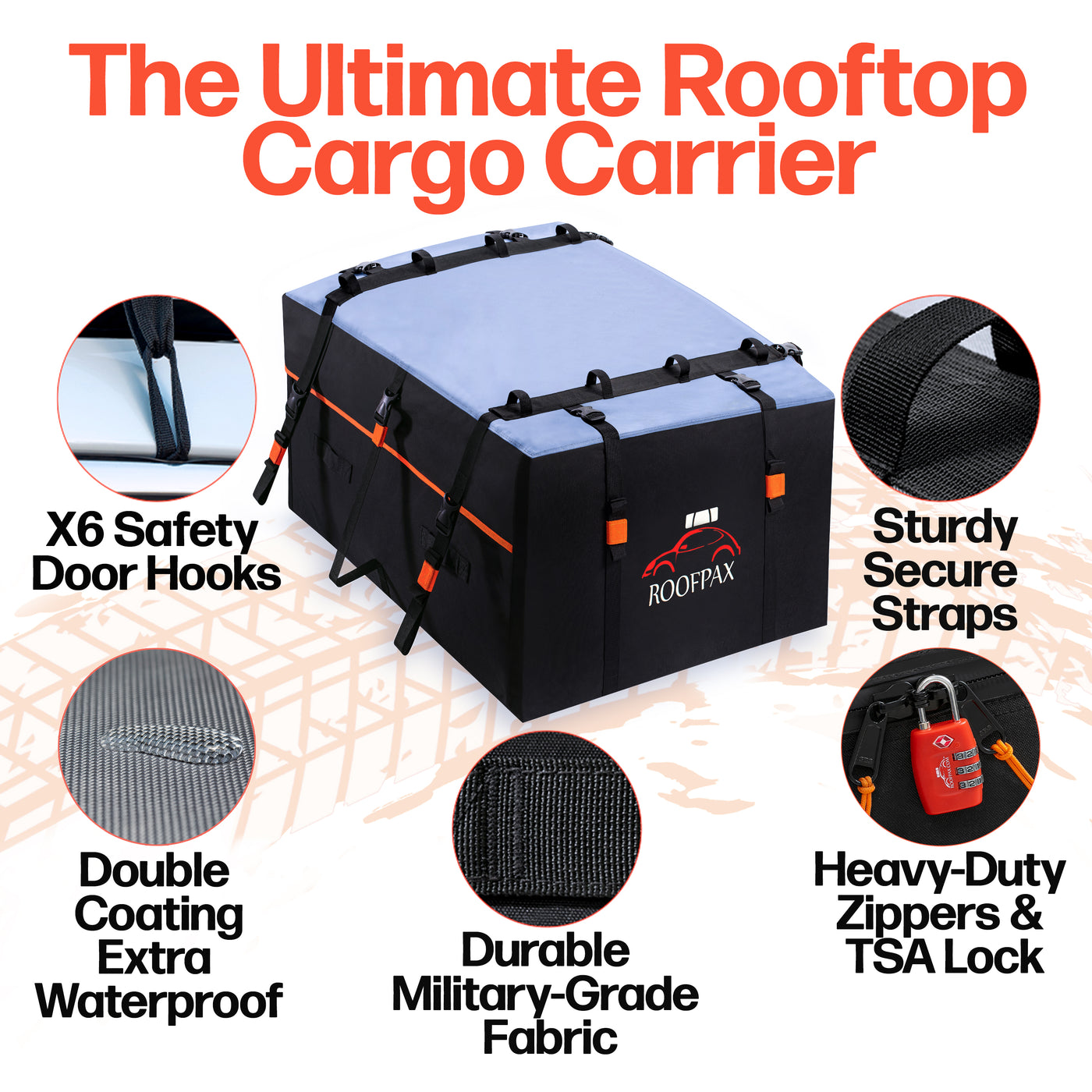 RoofBag Car Top Carrier Padlock, Securely Lock Your RoofBag Car Carrier