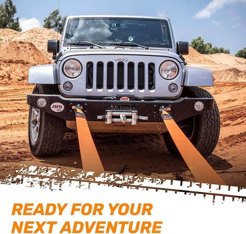 Tow Recovery Winch Strap With Reinforced Loops 2 X 30'... | Envío Gratis